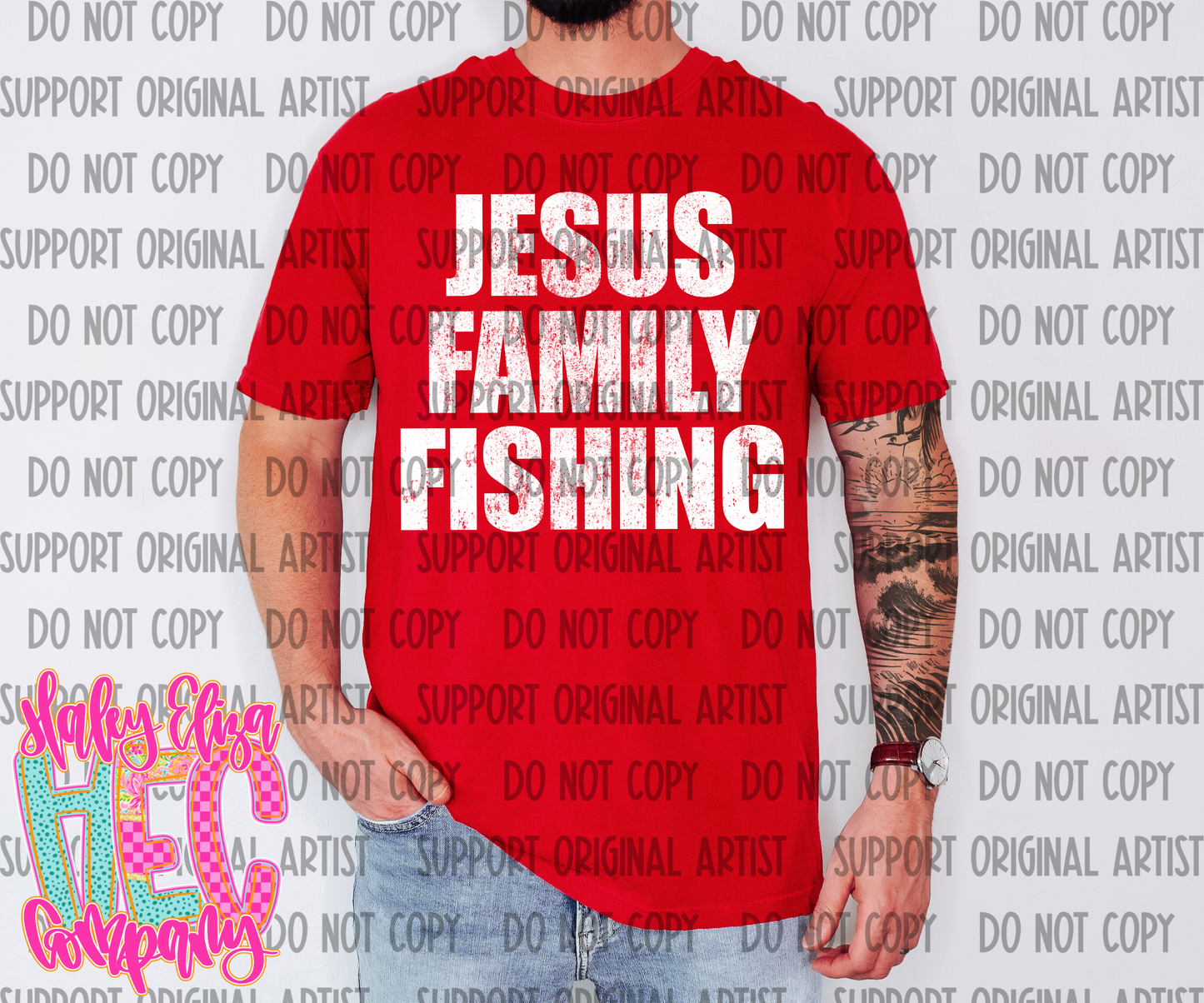 FAITH FAMILY FISHING PNG - WHITE