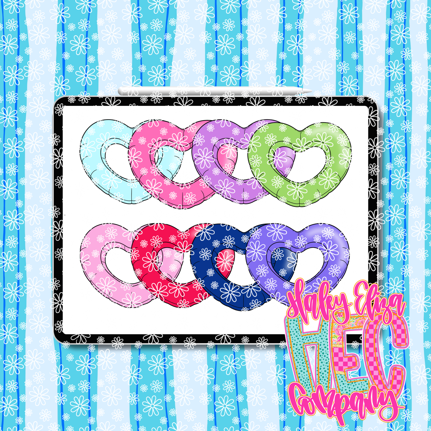 HEART FLOATY CLIPART BUNDLE