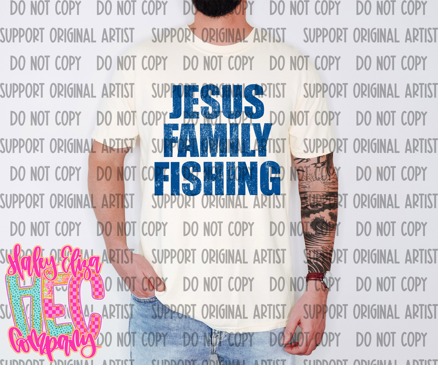 FAITH FAMILY FISHING PNG - BLUE