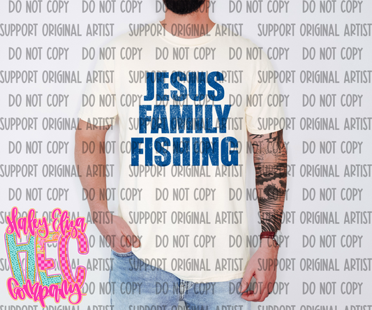 FAITH FAMILY FISHING PNG - BLUE