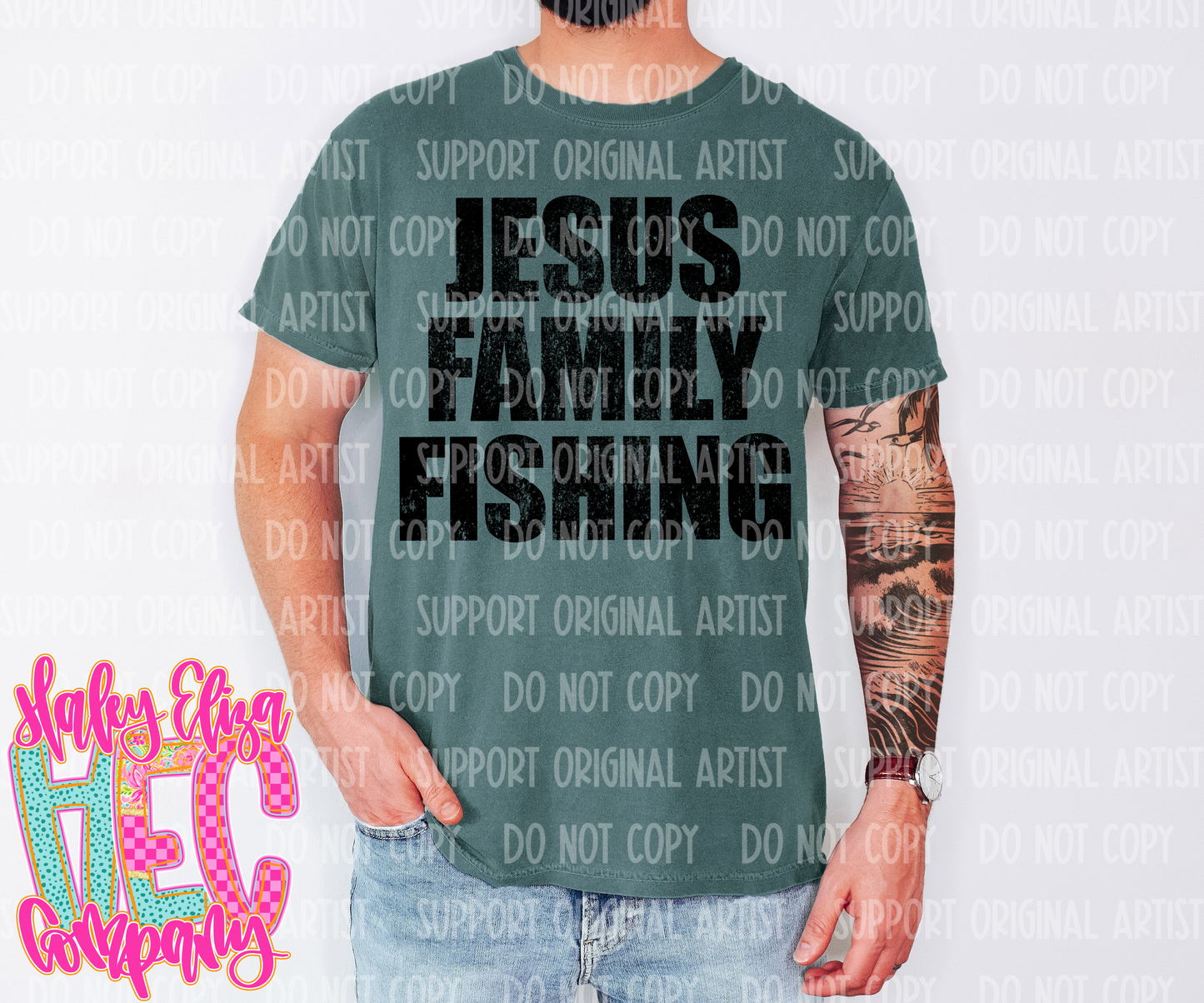 FAITH FAMILY FISHING PNG - BLACK