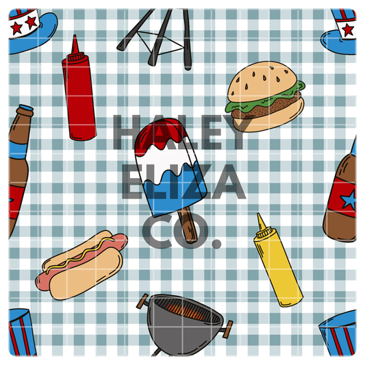 4TH OF JULY PICNIC SEAMLESS FILE *DIGITAL DOWNLOAD ONLY*