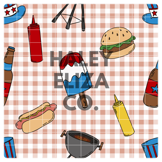 4TH OF JULY PICNIC SEAMLESS FILE *DIGITAL DOWNLOAD ONLY*
