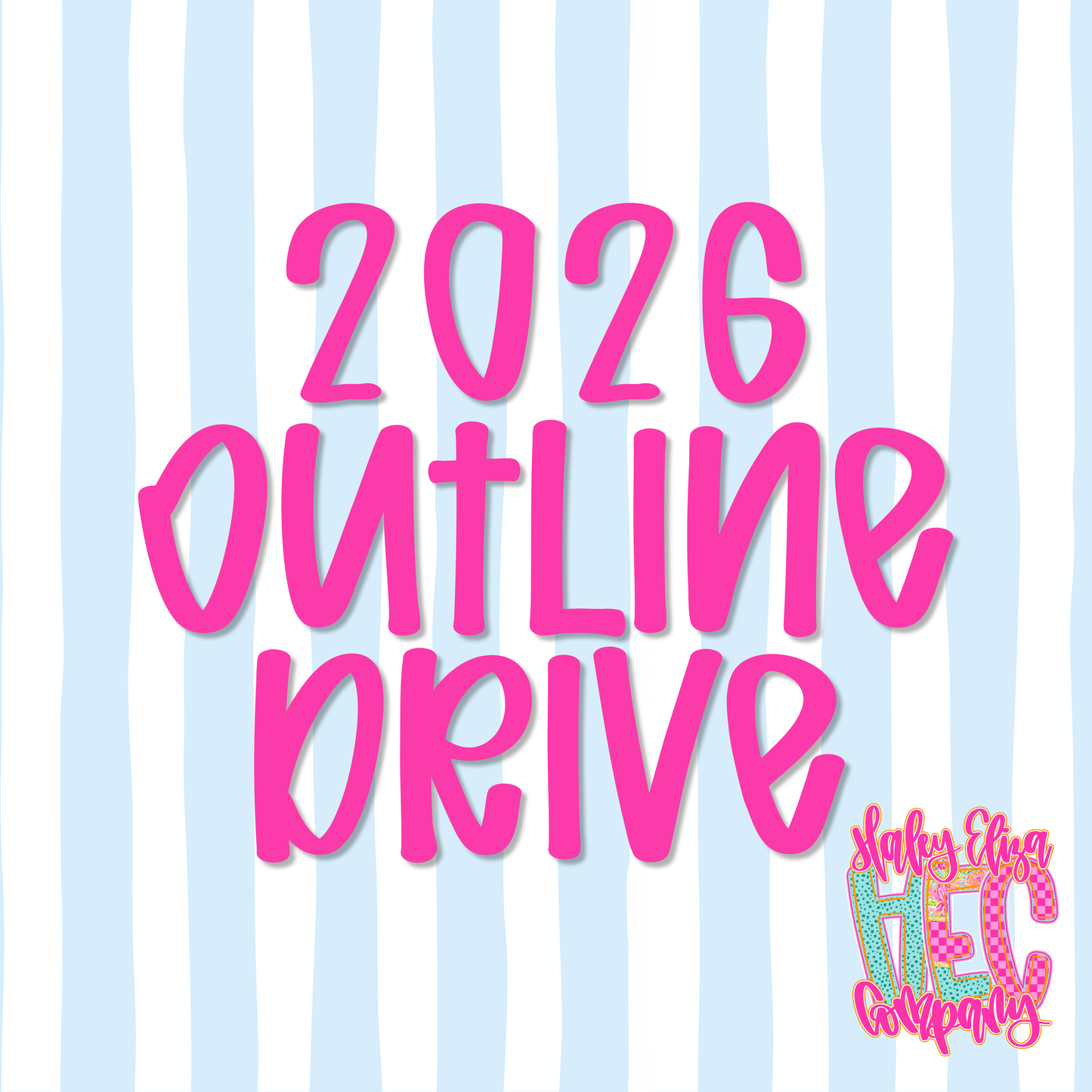 2026 YEARLY COLORABLE OUTLINE DRIVE - LICENSE INCLUDED